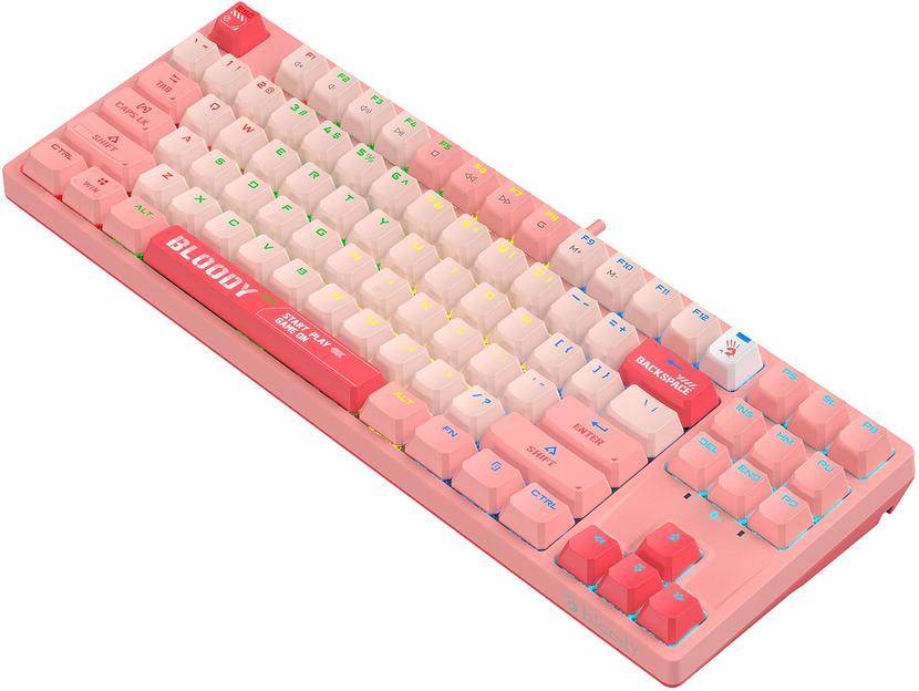 Клавиатура A4Tech Bloody S87 Energy механическая розовый USB for gamer LED (S87 USB ENERGY PINK) фото 3