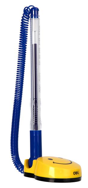 Ручка шариковая Deli E6793BLUE на подставке 0.5мм синие чернила фото 1