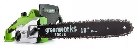 Электрическая цепная пила Greenworks GCS2046 2000Вт дл.шин.:18" (45cm) фото 1
