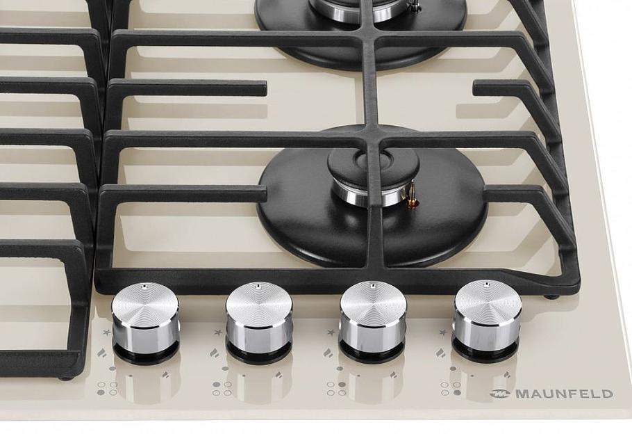 Газовая варочная поверхность Maunfeld EGHG.64.6CBG/G бежевый фото 6