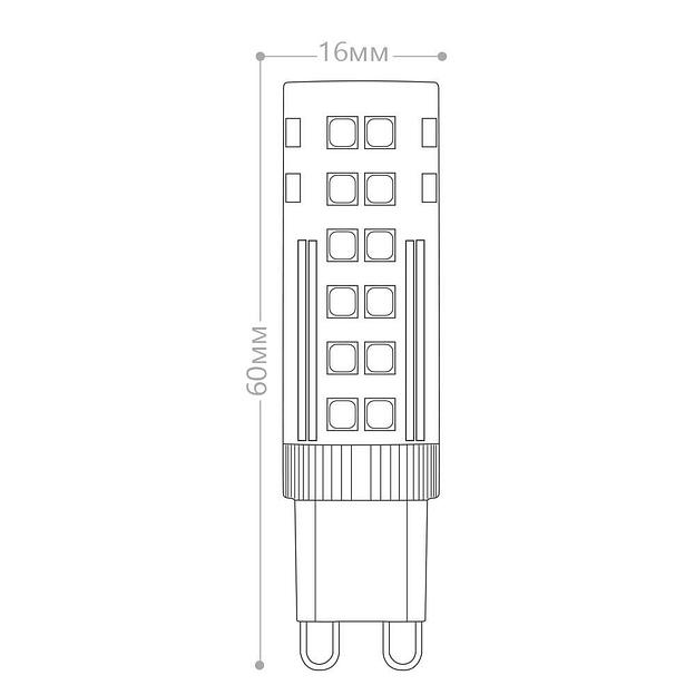Лампа светодиодная LED 7вт 230в G9 теплый капсульная фото 4