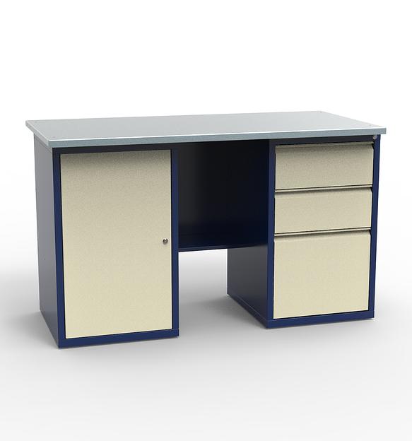 Верстак СВ-2Т.01.03.14_сб3 для мастерской металлический инструментальный фото 2