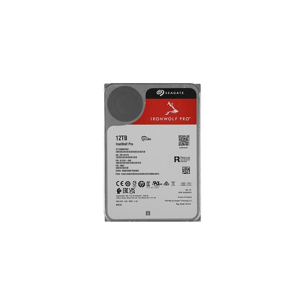 Жесткий диск Seagate Ironwolf Pro ST12000NT001, 12ТБ, HDD, SATA III, 3.5" фото 1