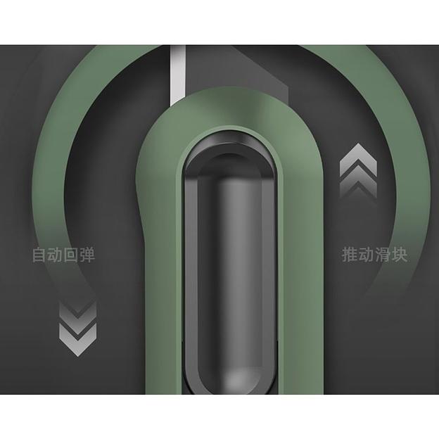 Нож Deli Технический нож "Home Series Green" Deli HT4008L Т-образное лезвие с механизмом автоматического возврата, эксклюзивный дизайн, корпус из высококачественного софттач пластика фото 3