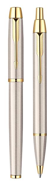 Набор ручек Parker IM Core TK223 (CW2093217) Brushed Metal GT подар.кор. ручка роллер, ручка шариковая фото 3