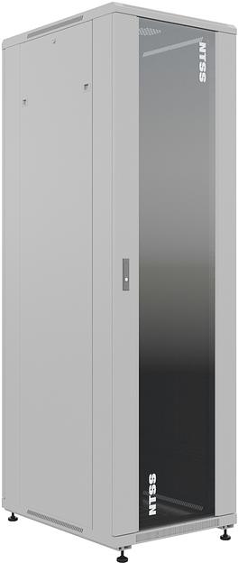 Шкаф серверный NTSS Премиум (NTSS-R42U6080GS) напольный 42U 600x800мм пер.дв.стекл металл 900кг серый IP20 сталь фото 2