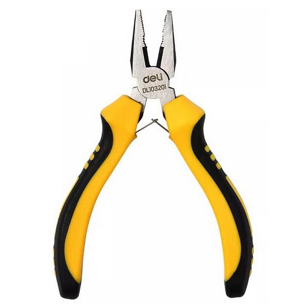 Мини-плоскогубцы Deli DL103201 115мм, двухкомпонентная рукоять фото 1