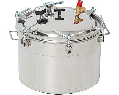 Газовый автоклав «Консерватор Газ Нерж» 46 л с фальшдном фото 1