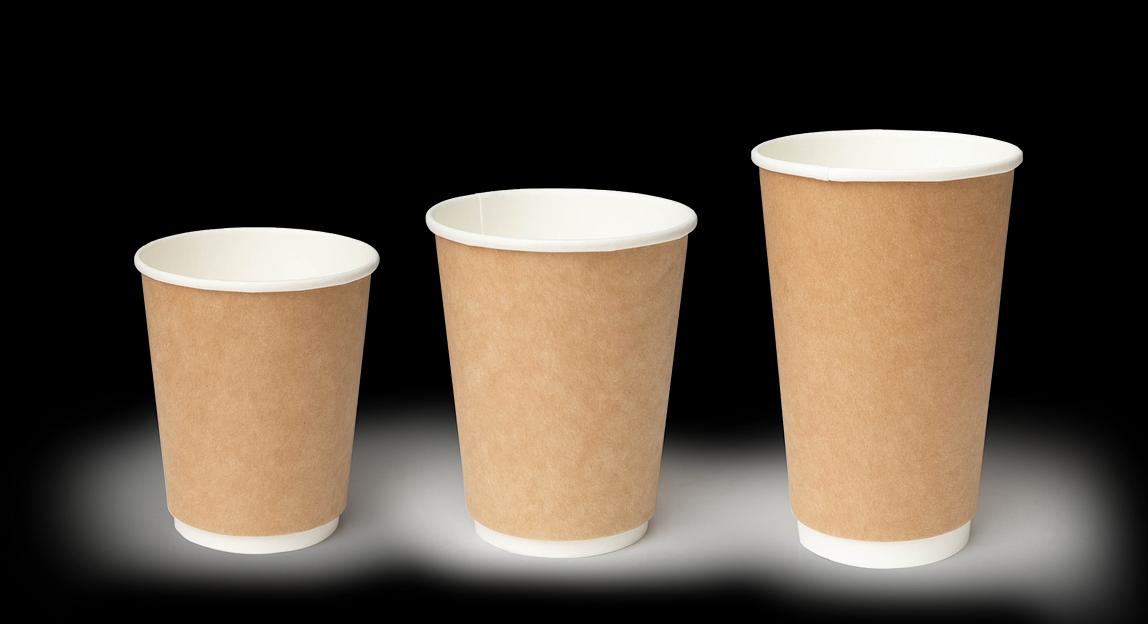 Стакан бумажный одноразовый двухслойный «Kraft» 300 мл ОПТ фото 1