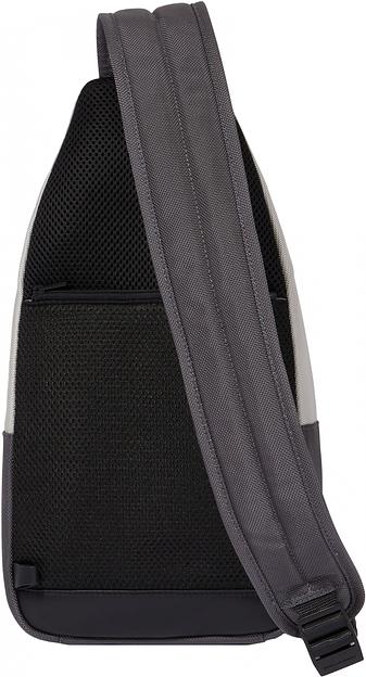 Рюкзак слинг мужской Piquadro Brief2 Special CA4536BR2S/GRN серый/черный нейлон/натур.кожа фото 3