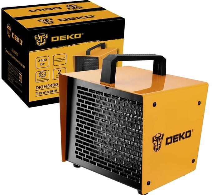 Тепловая пушка электрическая Deko DKIH3400 3400Вт оранжевый фото 3