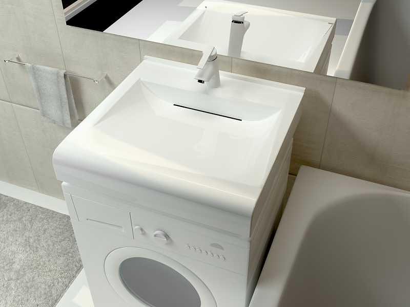 Раковина над стиральной машиной для ванной комнаты Марко «Фортуна» ОПТ фото 1