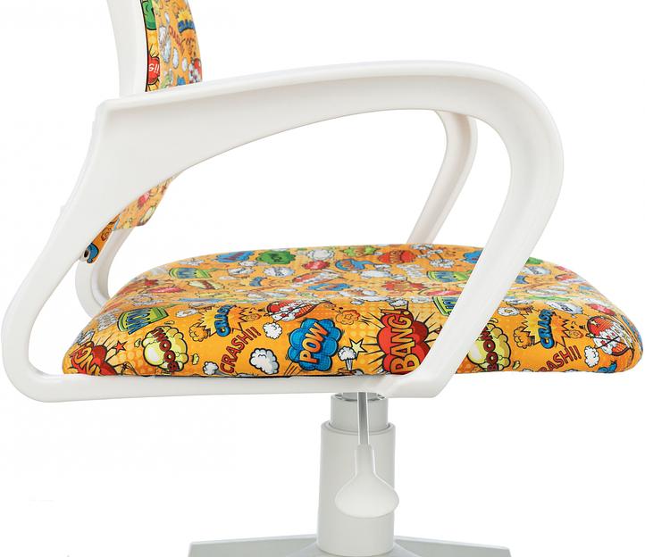 Кресло детское Бюрократ BUROKIDS 1 W оранжевый бэнг крестов. пластик пластик белый фото 7