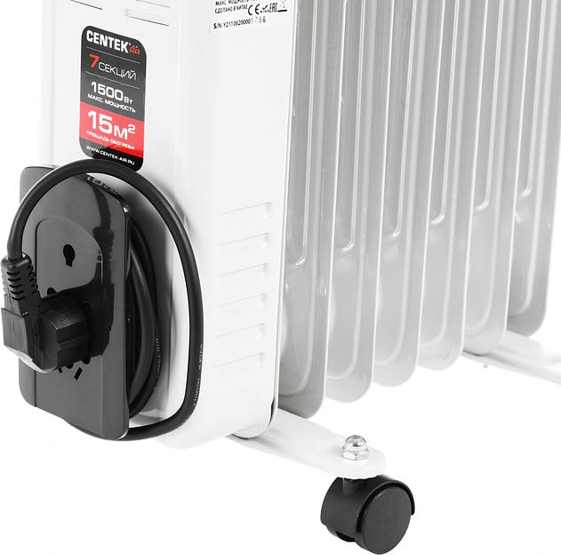 Радиатор масляный Centek CT-6200 1500Вт белый фото 5