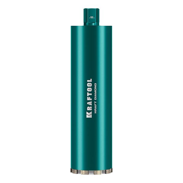 KRAFTOOL DIAMOND 122 мм (450 мм, 1 1/4″, лазерная сварка, сухое сверление с микроударом), алмазная коронка по железобетону (29825-122) фото 1