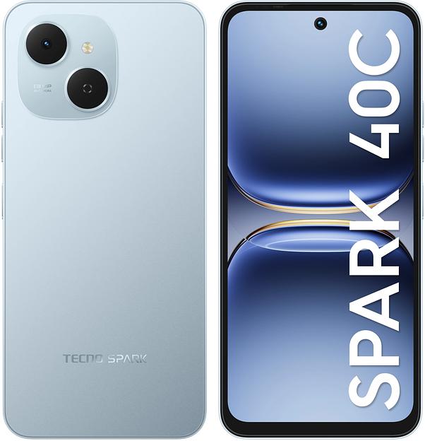 Смартфон Tecno Spark 40C 128Gb 8Gb синий моноблок 3G 4G 6.67" 720x1600 Android 14 48Mpix 802.11 a/b/g/n/ac NFC GPS GSM900/1800 Protect фото 1