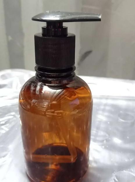 Бутылка коричневая ПЭТ 250 мл с помпой дозатором фото 2