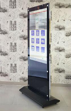 Ультратонкая двусторонняя сенсорная стойка LR Ultra 55 фото 1