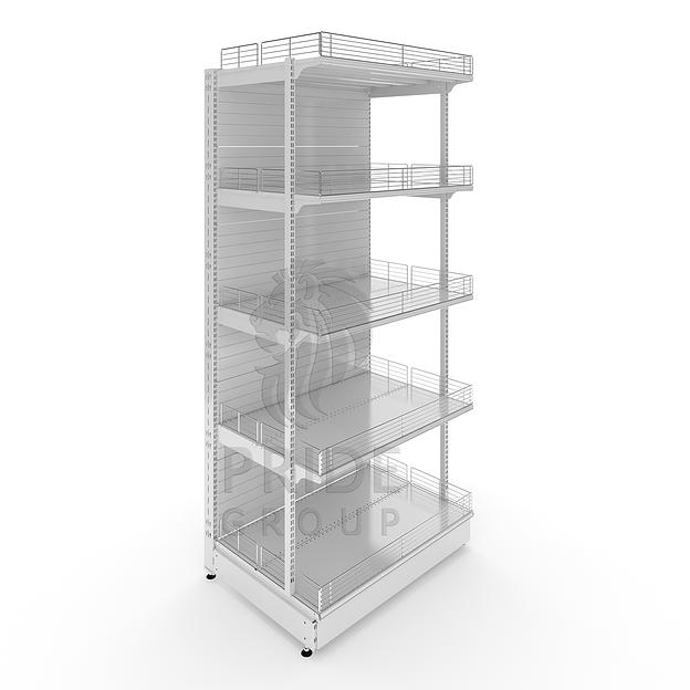 Торговый стеллаж с дополнительной стойкой 1250x700x2950 фото 1