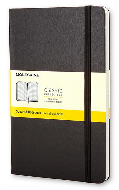 Блокнот Moleskine CLASSIC QP061 Large 130х210мм 240стр. клетка твердая обложка черный фото 1