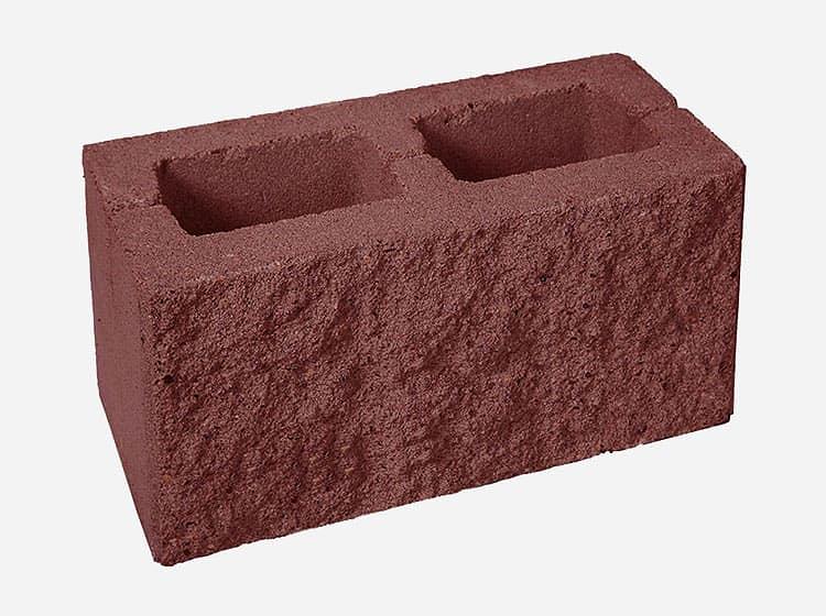 Блок камень стеновой рваный красный фото 1