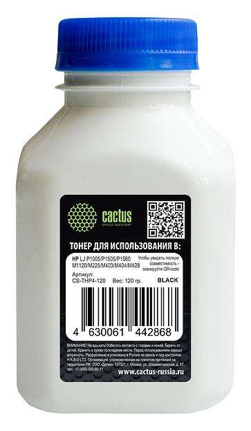 Тонер Cactus CS-THP4-120 черный флакон 120гр. для принтера HP LJ P1005/P1006/P1100/P1102 фото 1