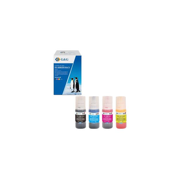 Чернила G&G GG-103BKCMY-45ml*4 103BKCMY, для Epson, 45мл, голубой/пурпурный/желтый/черный фото 1