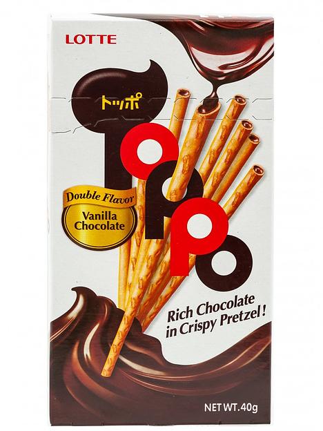 Палочки бисквитные «Топпо» с ванильной начинкой, Thai Lotte, 40г фото 1