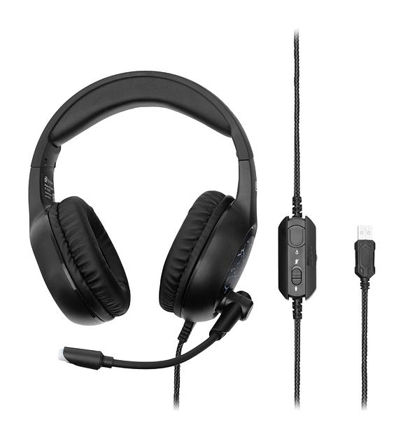 Наушники с микрофоном Оклик HS-L930G SNORTER черный 2м мониторные USB оголовье (HS-L930G) фото 7