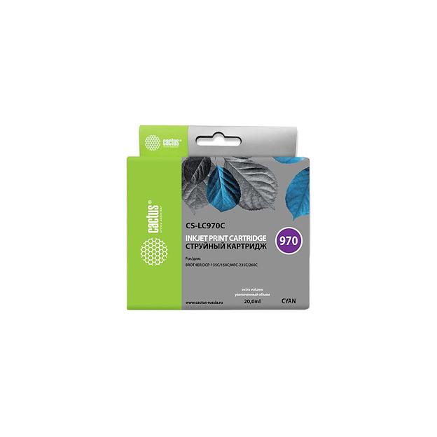 Картридж Cactus CS-LC970C, голубой / CS-LC970C фото 1