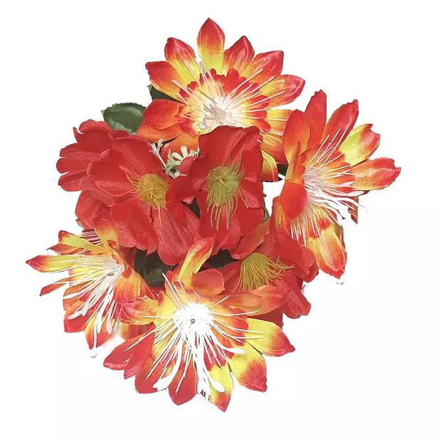 Цвет.букет: георгины и маки 12 голов (2 вида 6+6) 37см 423-9031+327 фото 2