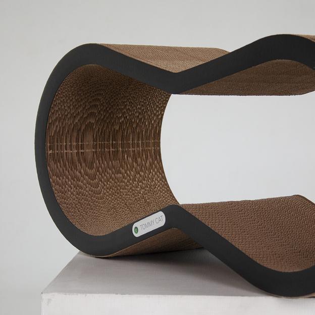   Когтеточка из картона Оверхэд, черный 71х31х22 cм, опт фото 2