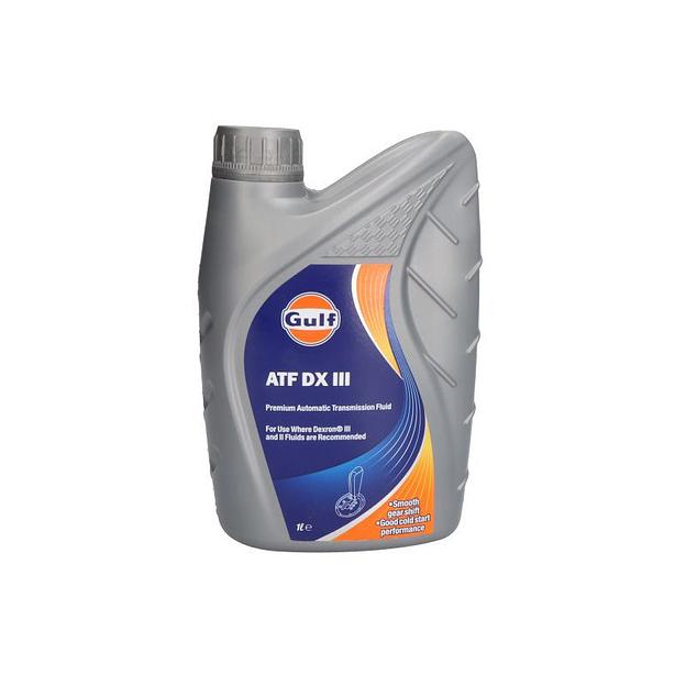 Моторное масло трансмиссионное для легковых и грузовых автомобилей Gulf ATF DX III 1 л фото 1