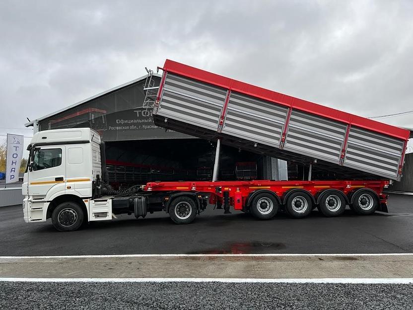 Полуприцеп-Зерновоз Самосвал (свал назад) Тонар 9988 45 куб.м 4 оси фото 1