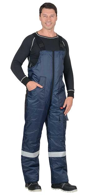 Костюм «Сириус-Беркут» зимний куртка и полукомбинезон, синий с черным ОПТ фото 3