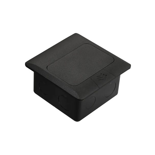 Встраиваемая выдвижная розетка в столешницу 2EU черная фото 5