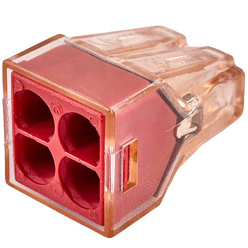 Клемма соединительная 4-контактная Elеctrodeel ED 773-604-b6, сечение 1,5-4,0 мм2, 32А/400В (упаковка 6 штук) фото 1