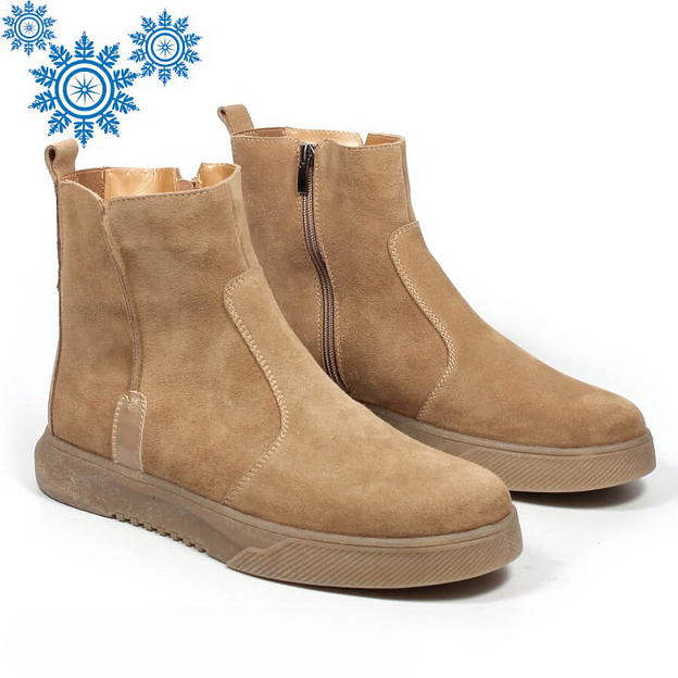 Зимние ботинки TAIS на шерстяной подкладке, арт.MT345-Ш рыжая замша ОПТ фото 7