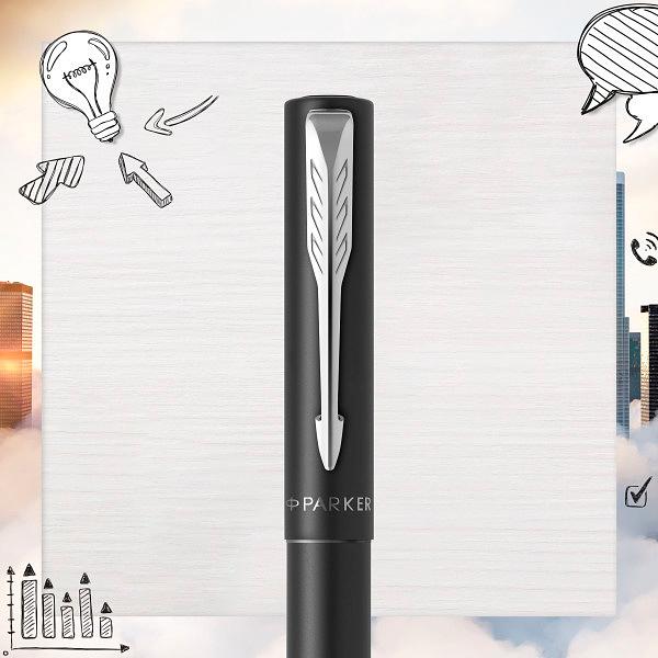Ручка роллер Parker Vector XL (CW2159774) Black CT F черн. черн. подар.кор. фото 7