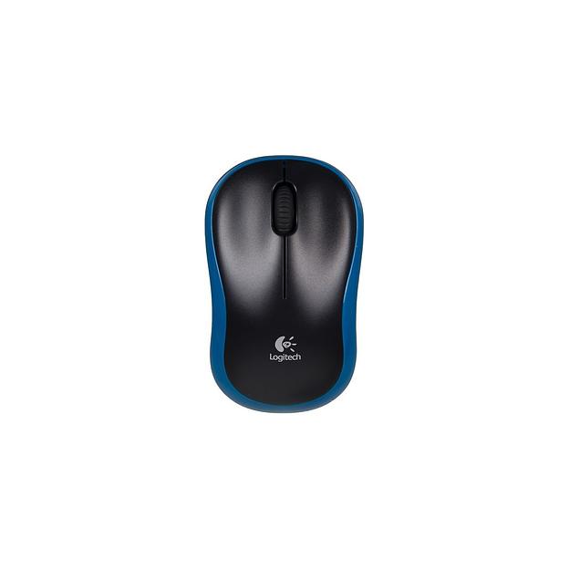 Мышь беспроводная Logitech M185, радио, оптическая, USB, 1000dpi, черный и синий [910-002632] фото 1