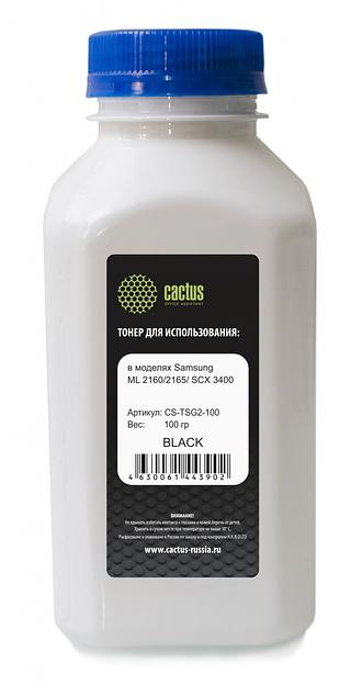 Тонер Cactus CS-TSG2-100 черный флакон 100гр. для принтера Samsung ML 2160/2165/ SCX 3400 фото 1