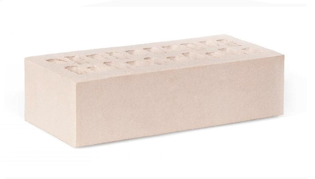 Кирпич лицевой одинарный гладкий «Гляссе» (Белые сливки) фото 1