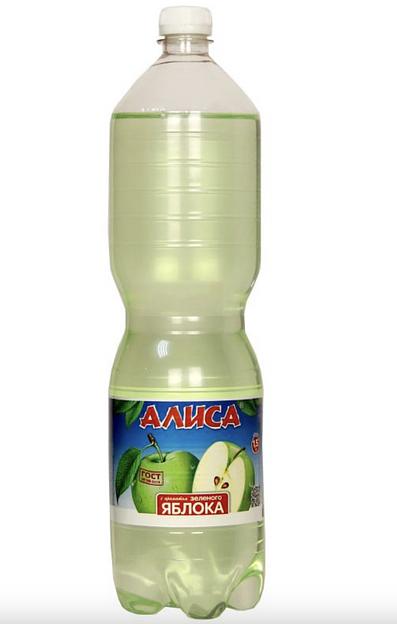 Лимонад с ароматом зелёного яблока «Алиса» 2 л, опт фото 1