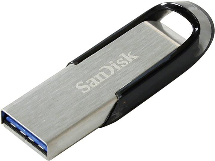 Флеш Диск Sandisk 128Gb Cruzer Ultra Flair SDCZ73-128G-G46 USB3.0 серебристый/черный фото 1