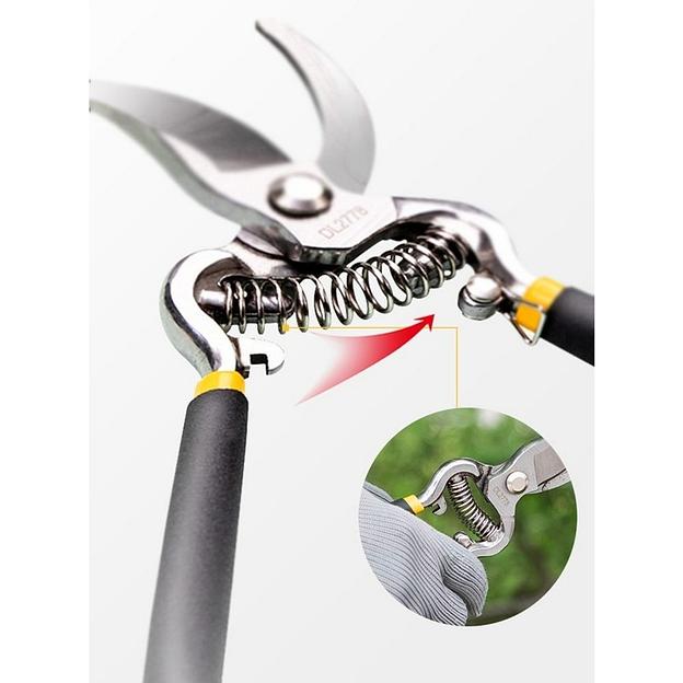 Секатор садовый Deli DL2778 длина 210мм, макс. диаметр резки 10мм, сталь 55С фото 2