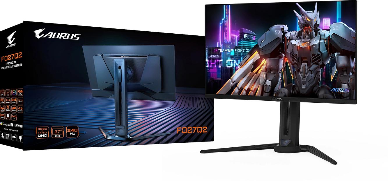 Монитор Gigabyte 27" Aorus FO27Q2 черный OLED LED 16:9 HDMI M/M матовая HAS Piv 250cd 178гр/178гр 2560x1440 240Hz DP 2K USB 6.8кг фото 9