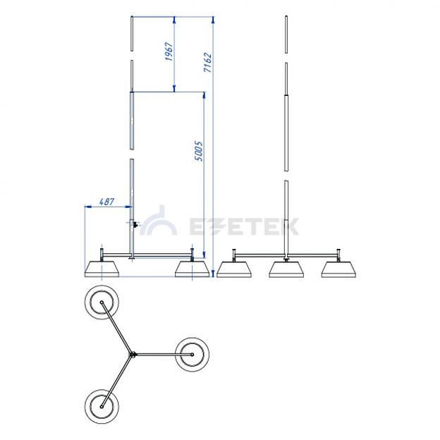 Молниеотвод на треноге с утяжелителями СММПт-7/1 фото 2