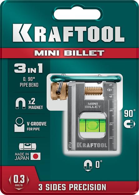 KRAFTOOL BILLET-5 MINI, 50 мм, брусковый магнитный уровень (34791) фото 7