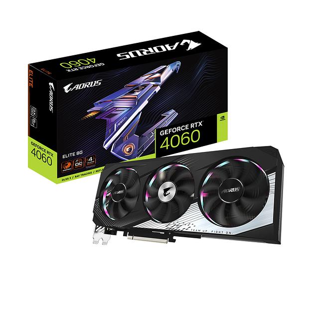 Видеокарта Gigabyte (GV-N4060AORUS E-8GD) RTX4060 AORUS ELITE 8G фото 3
