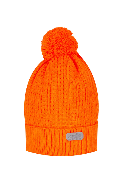 Шапка вязаная детская Ш-084, оранжевый осень, Опт фото 1